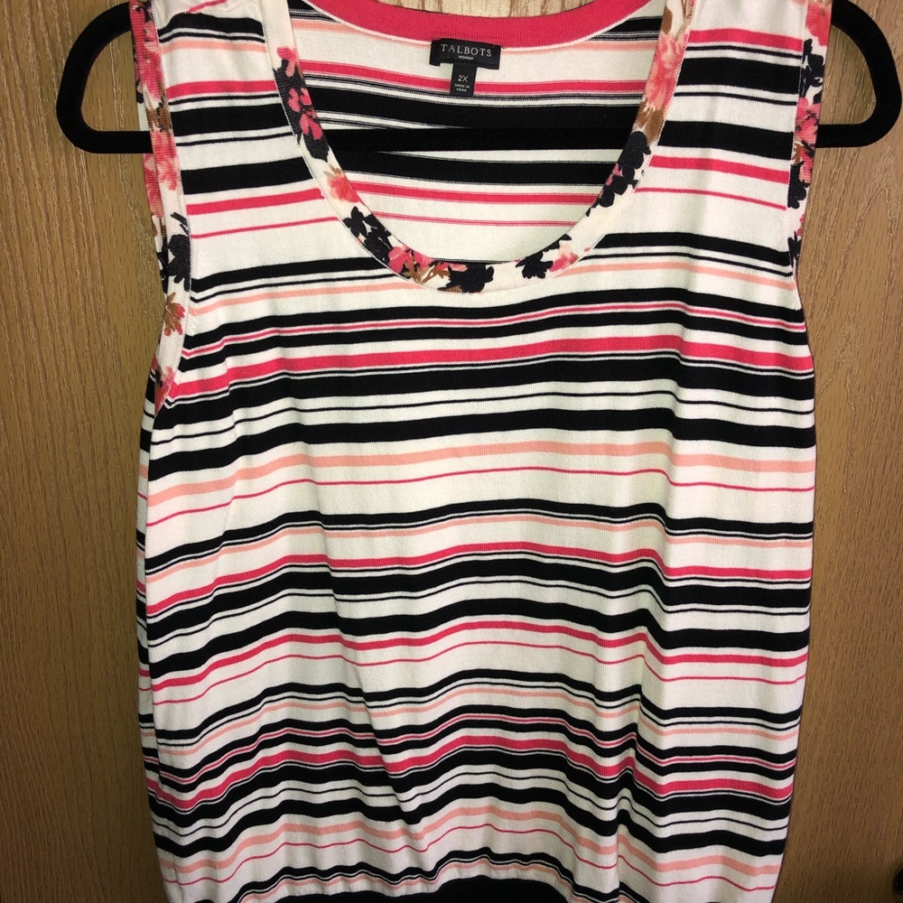 Talbots 2X stripped Tank top